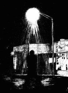 Luke Spooner's illustration for "Pushers" will appear in Volume 4.